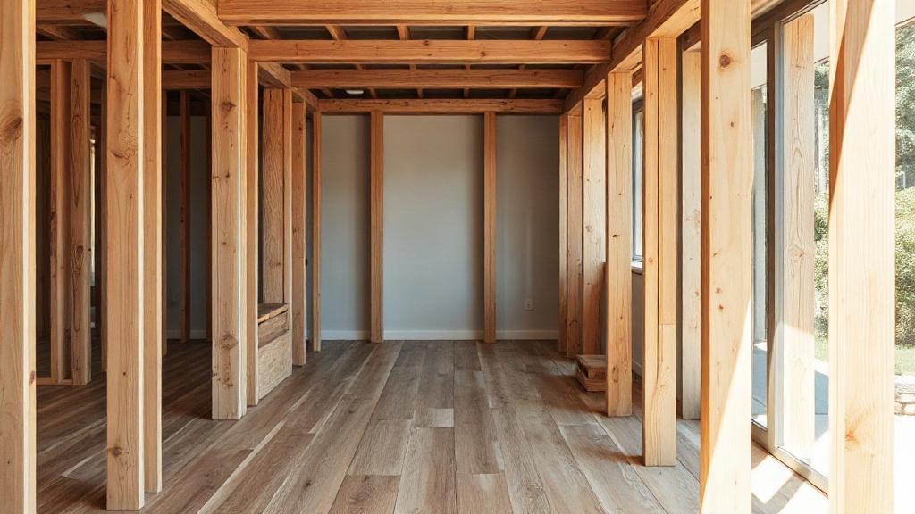 Floors in a frame house.фото